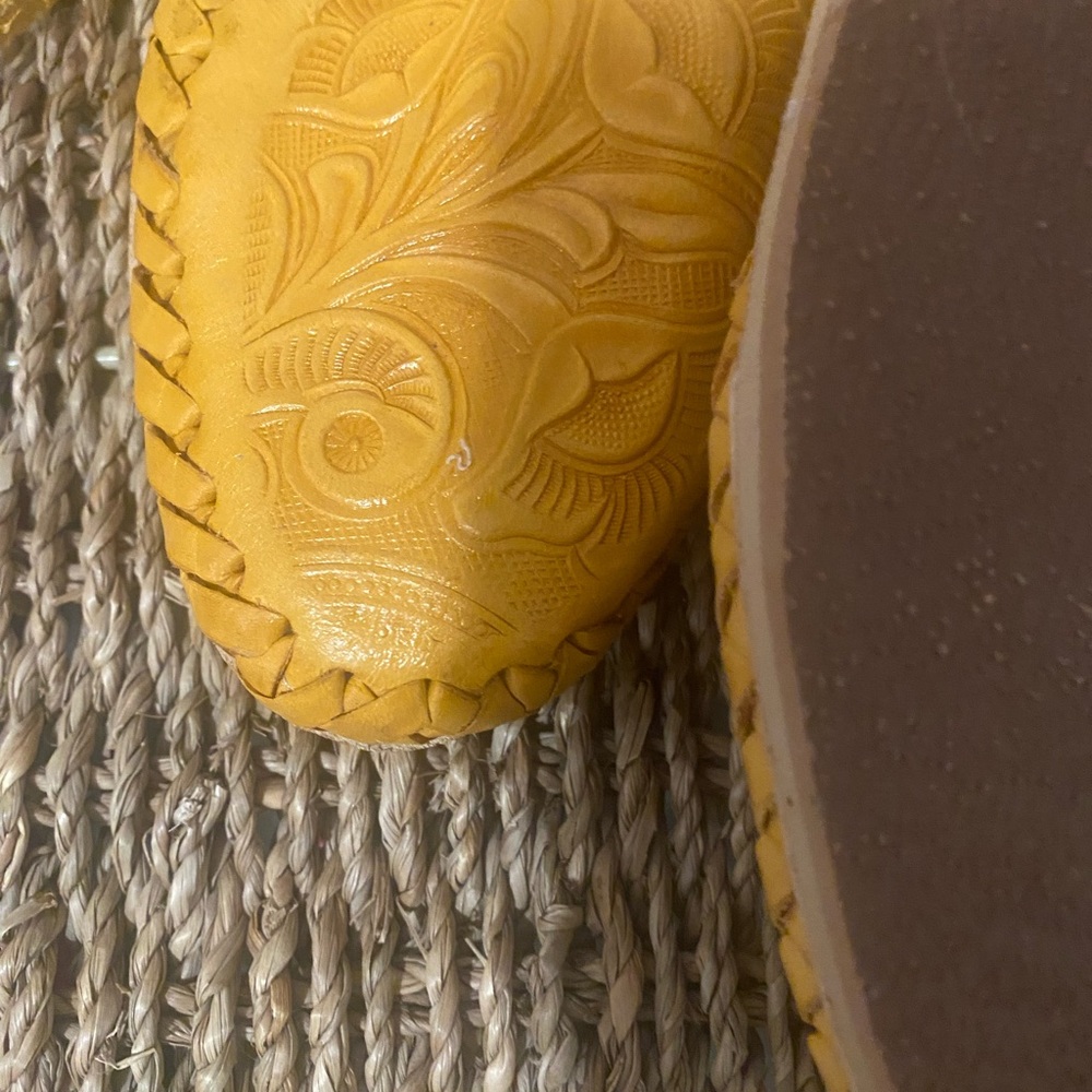 Yellow Embossed Women's Shoes